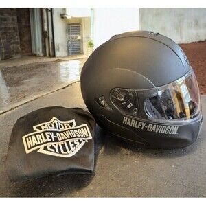￼ Harley Davidson HD-H05 Matte Black Modular Motorcycle Helmet  XS Preowned
